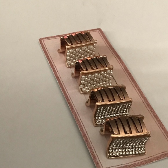 NWT Pearls and Rhinestones Hair Clips - Picture 10 of 11